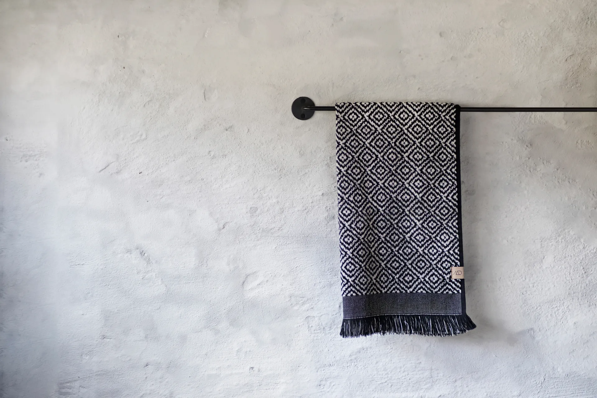 Morocco毛巾50x90cm, 黑白色 Mette Ditmer