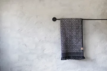 Morocco毛巾50x90cm - 黑白色 - Mette Ditmer