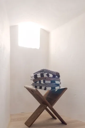 Morocco毛巾50x90cm - 巧克力色米白 - Mette Ditmer