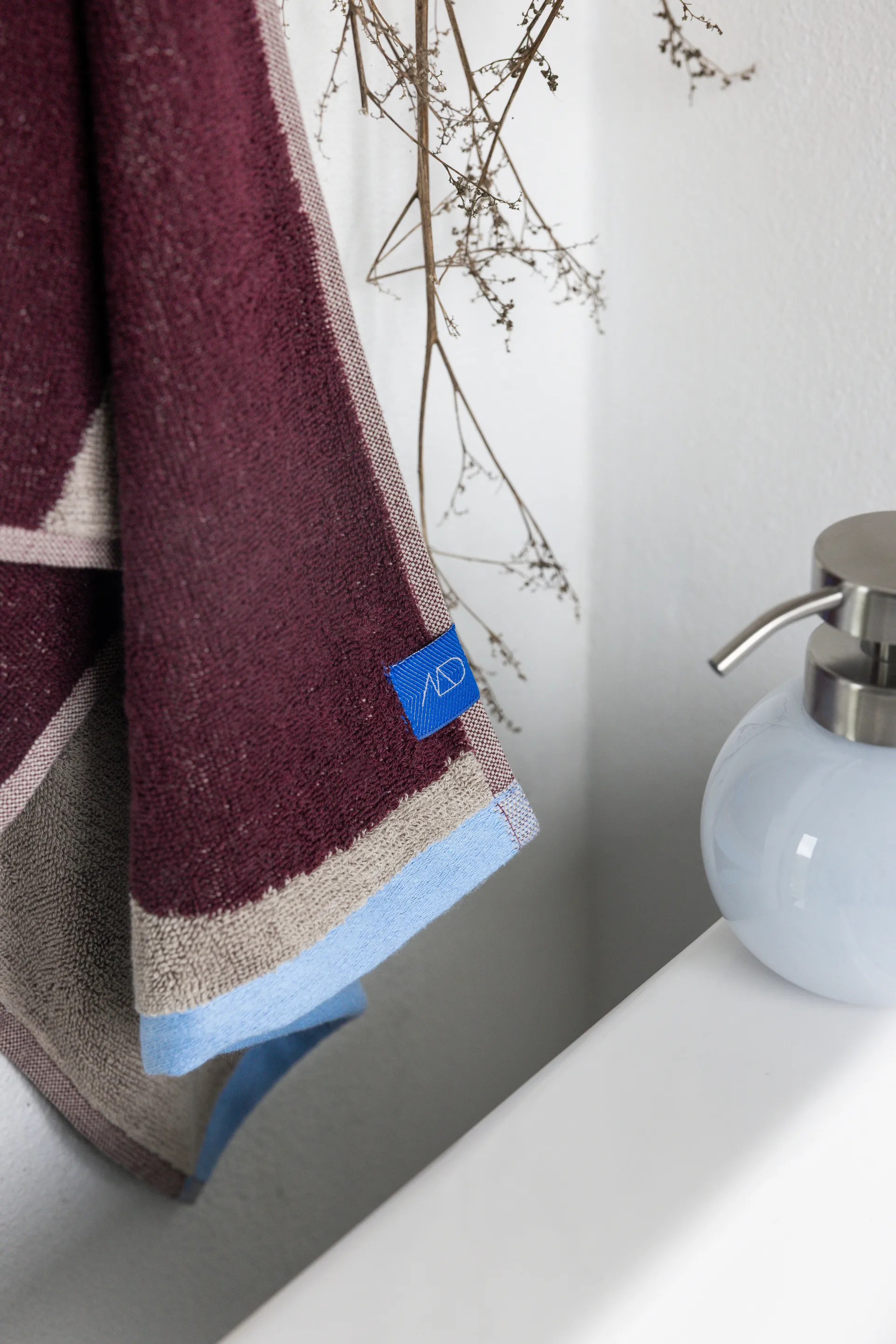 Nova Arte guest 毛巾 40x55 cm 两件套装, 酒红色-沙色 Mette Ditmer