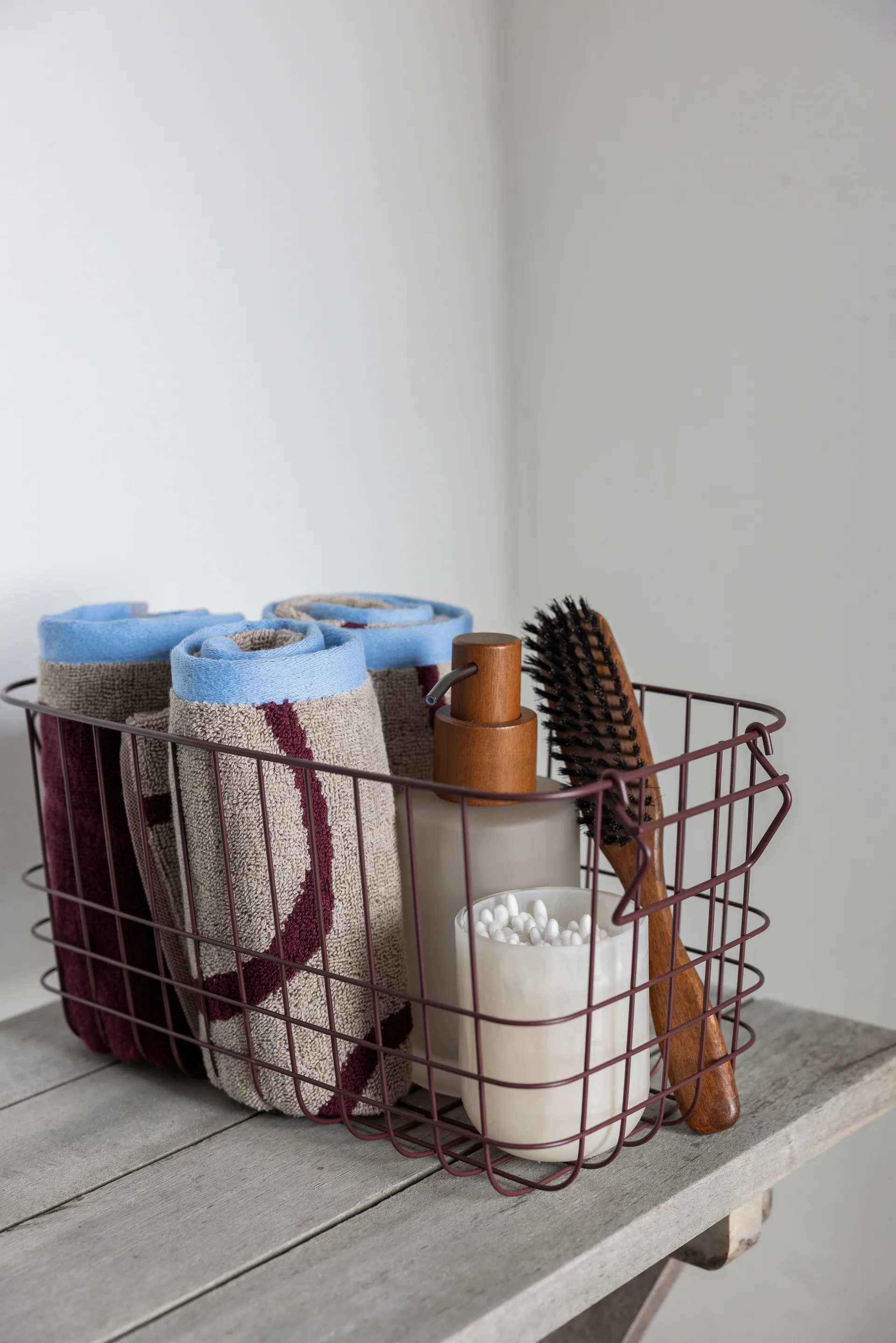 Nova Arte guest 毛巾 40x55 cm 两件套装, 酒红色-沙色 Mette Ditmer