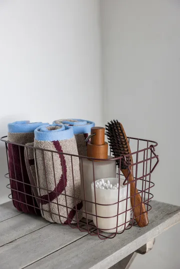 Nova Arte guest 毛巾 40x55 cm 两件套装 - 酒红色-沙色 - Mette Ditmer