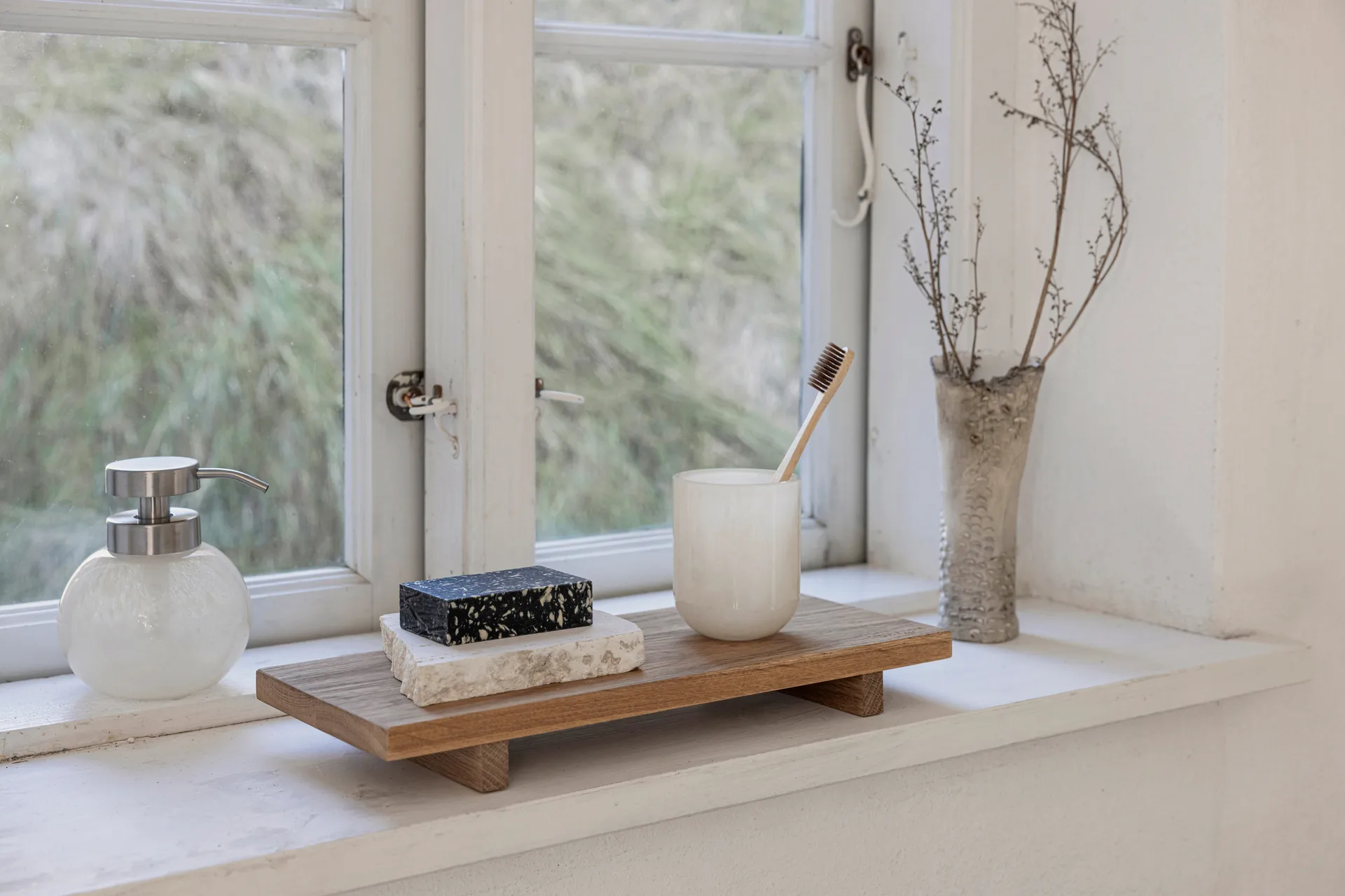 Opal 牙刷 holder, 亚麻色 Mette Ditmer