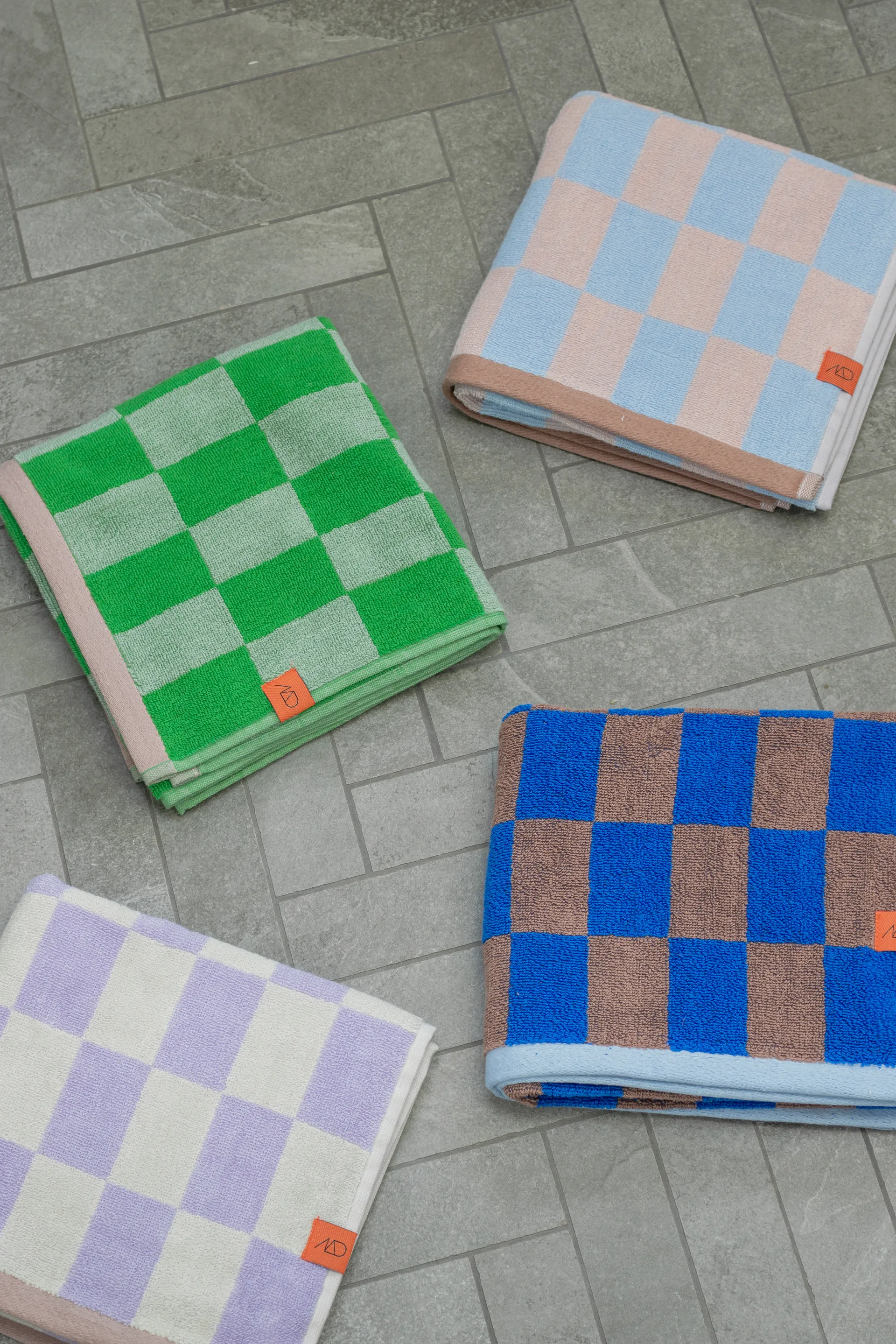 Retro 毛巾 70x133 cm, Light 蓝色 Mette Ditmer