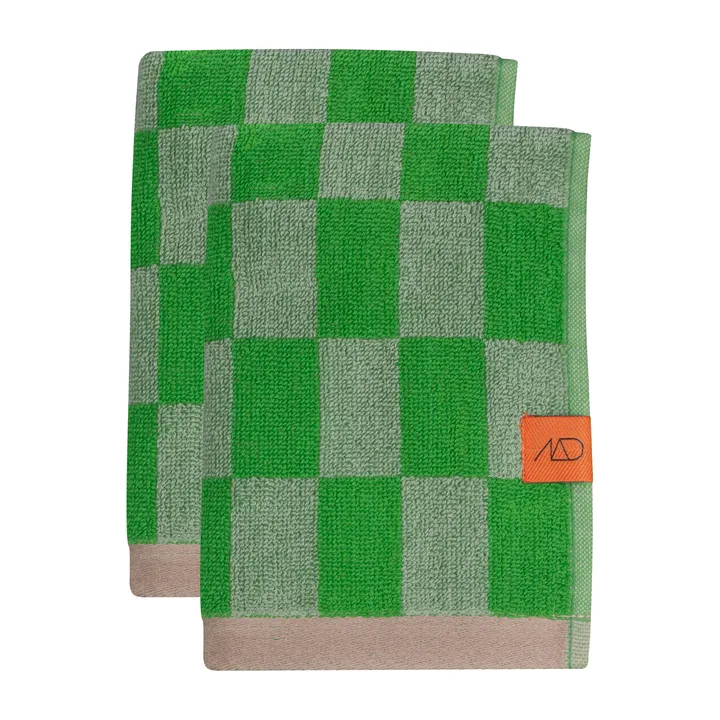 Retro 毛巾 - Classic green, 40x55 cm, 2 pcs - Mette Ditmer