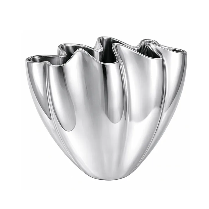 Shell 花瓶 - 大号，30cm，铬色 - Mette Ditmer