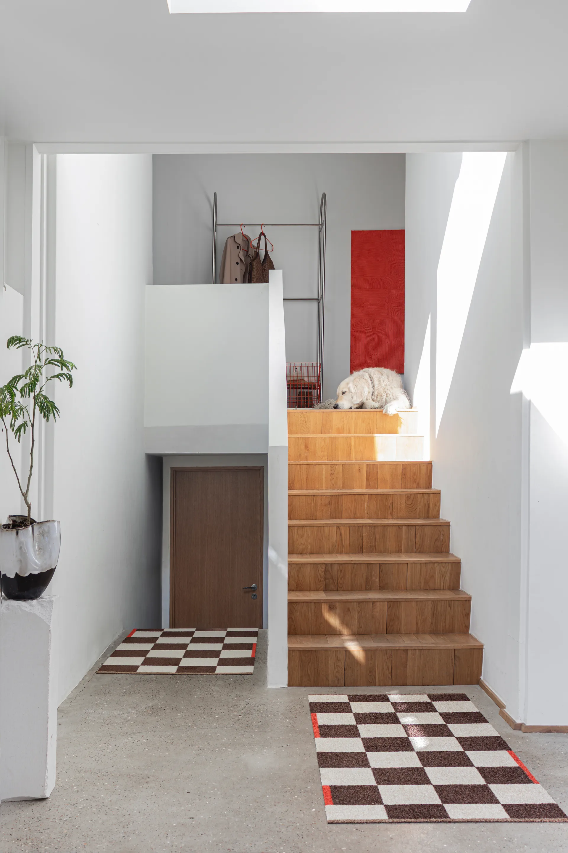 Square all-圆形地毯 大, 褐色 Mette Ditmer