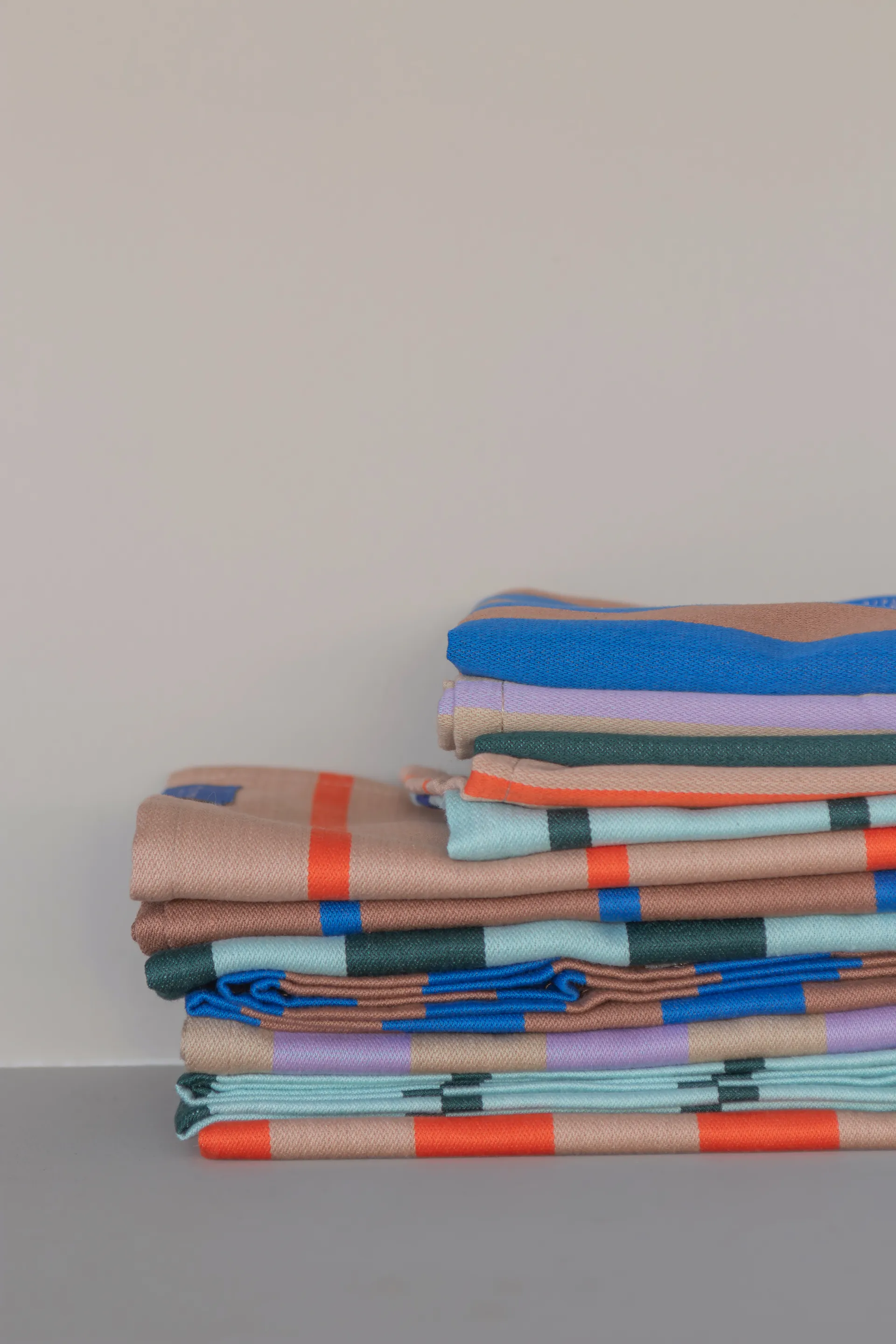 Stripes 抹布洗碗布 33x33 cm 两件套装, 拿铁色 Mette Ditmer