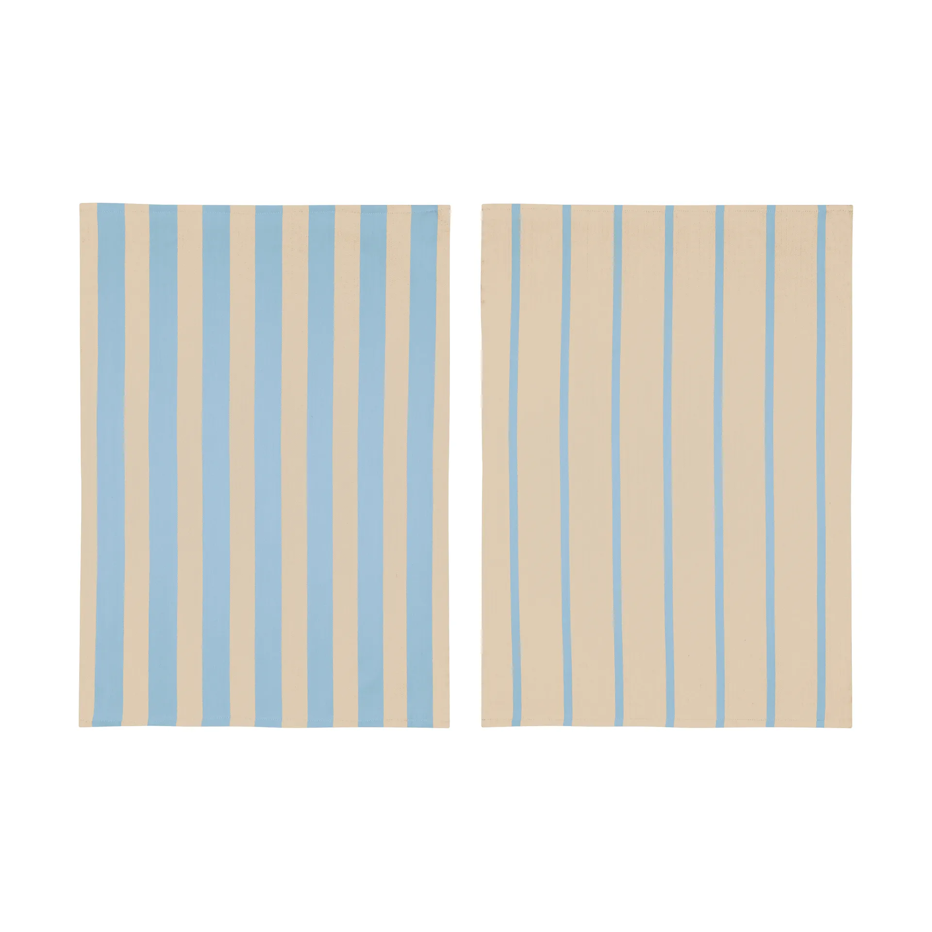 Stripes 厨房巾 50x70 cm 两件套装, 蓝色-米色（蓝色-米色），50x70cm Mette Ditmer