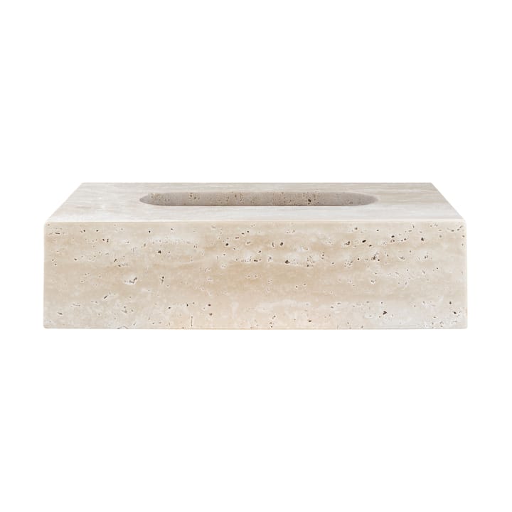 Travertine 纸巾盒 14x25.5 cm - 亚麻色 - Mette Ditmer