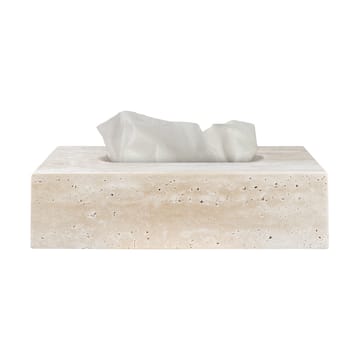 Travertine 纸巾盒 14x25.5 cm - 亚麻色 - Mette Ditmer