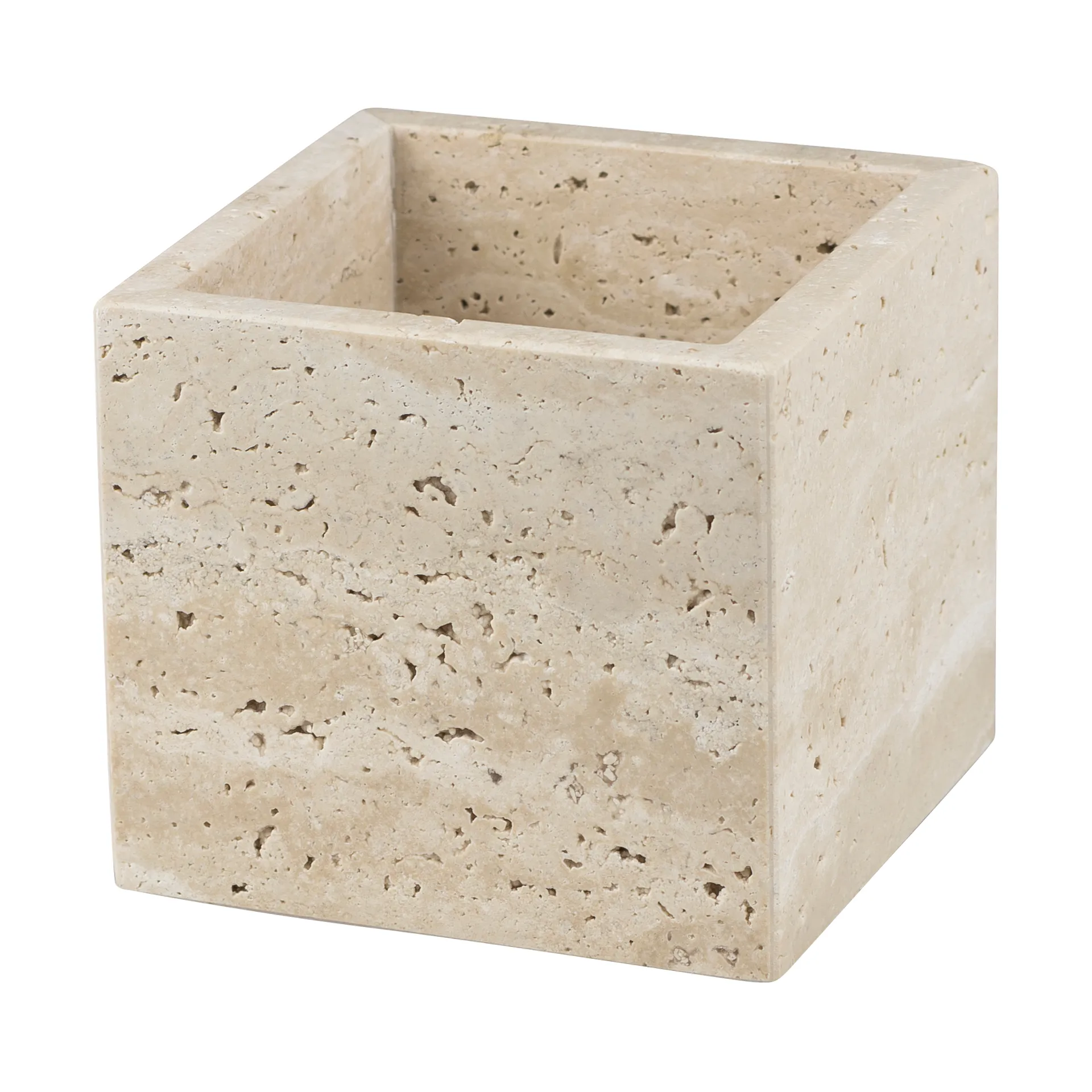 Travertine cube 10x10 cm., 亚麻色 Mette Ditmer