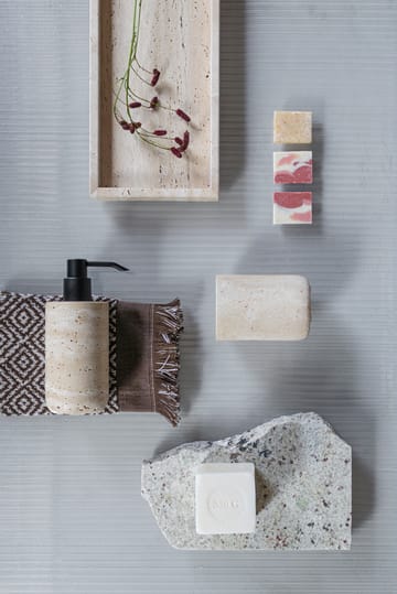 Travertine soap pump 17.5 cm - 亚麻色 - Mette Ditmer