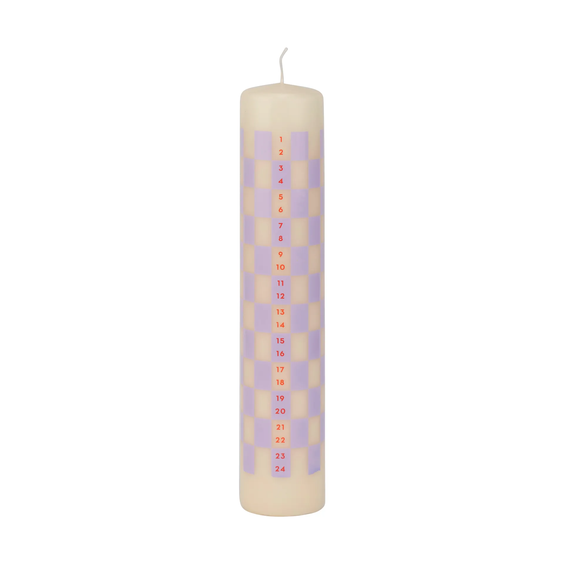 Twentyfour advent 蜡烛 25 cm, Light lilac Mette Ditmer