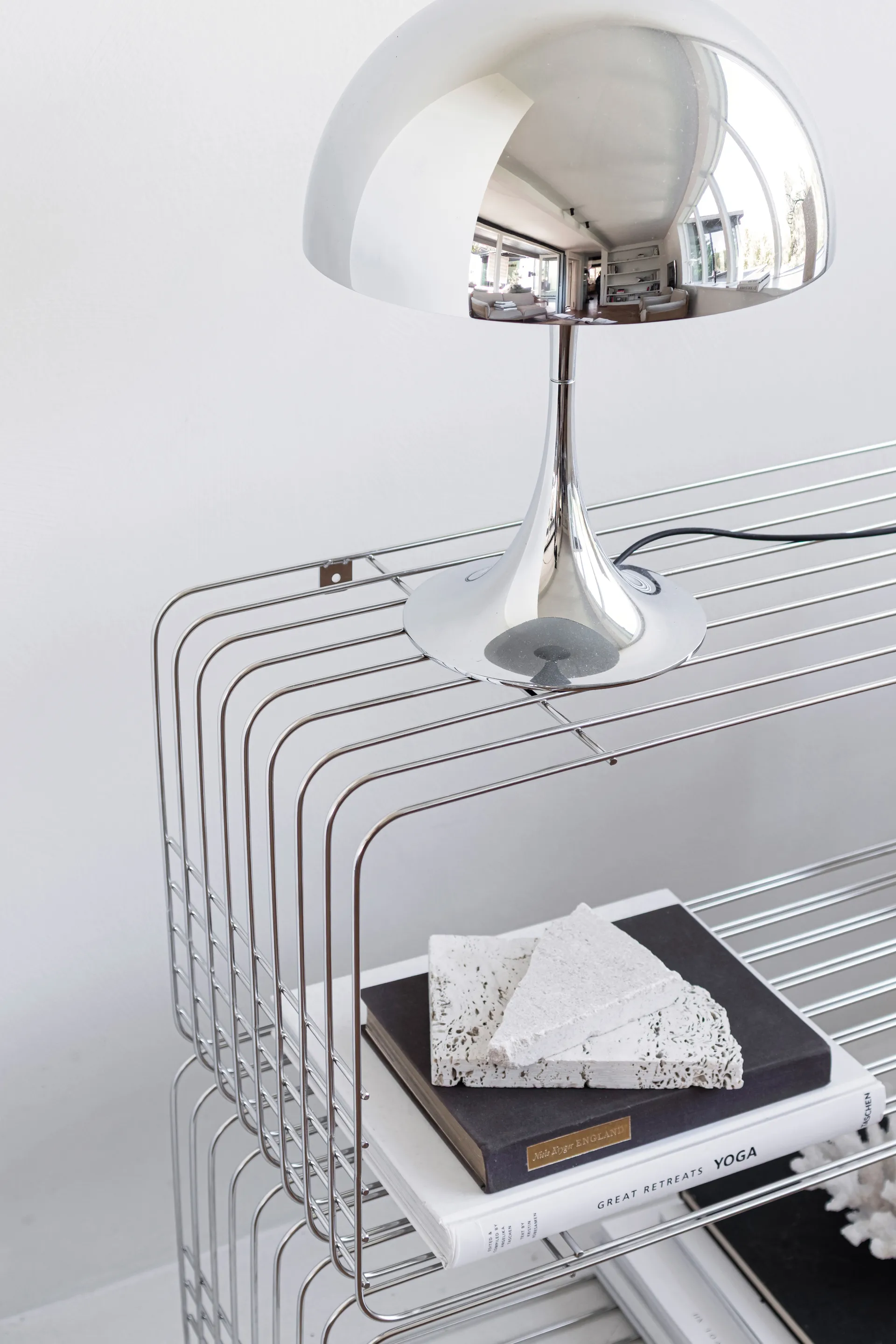 Wire 架子 31x70x26 cm, 镀铬色 Mette Ditmer