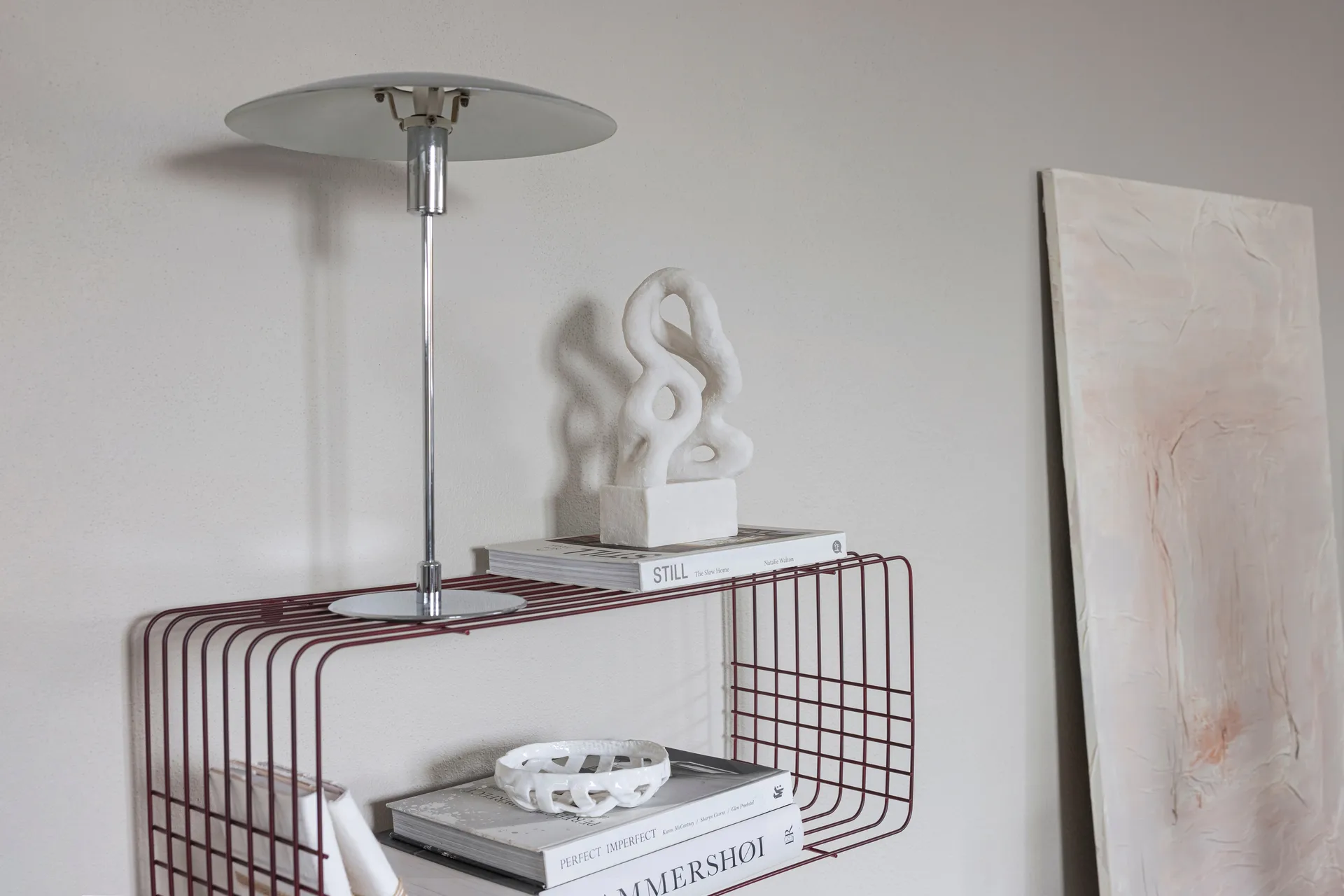 Wire 架子, 酒红色, 31x70x26 cm Mette Ditmer