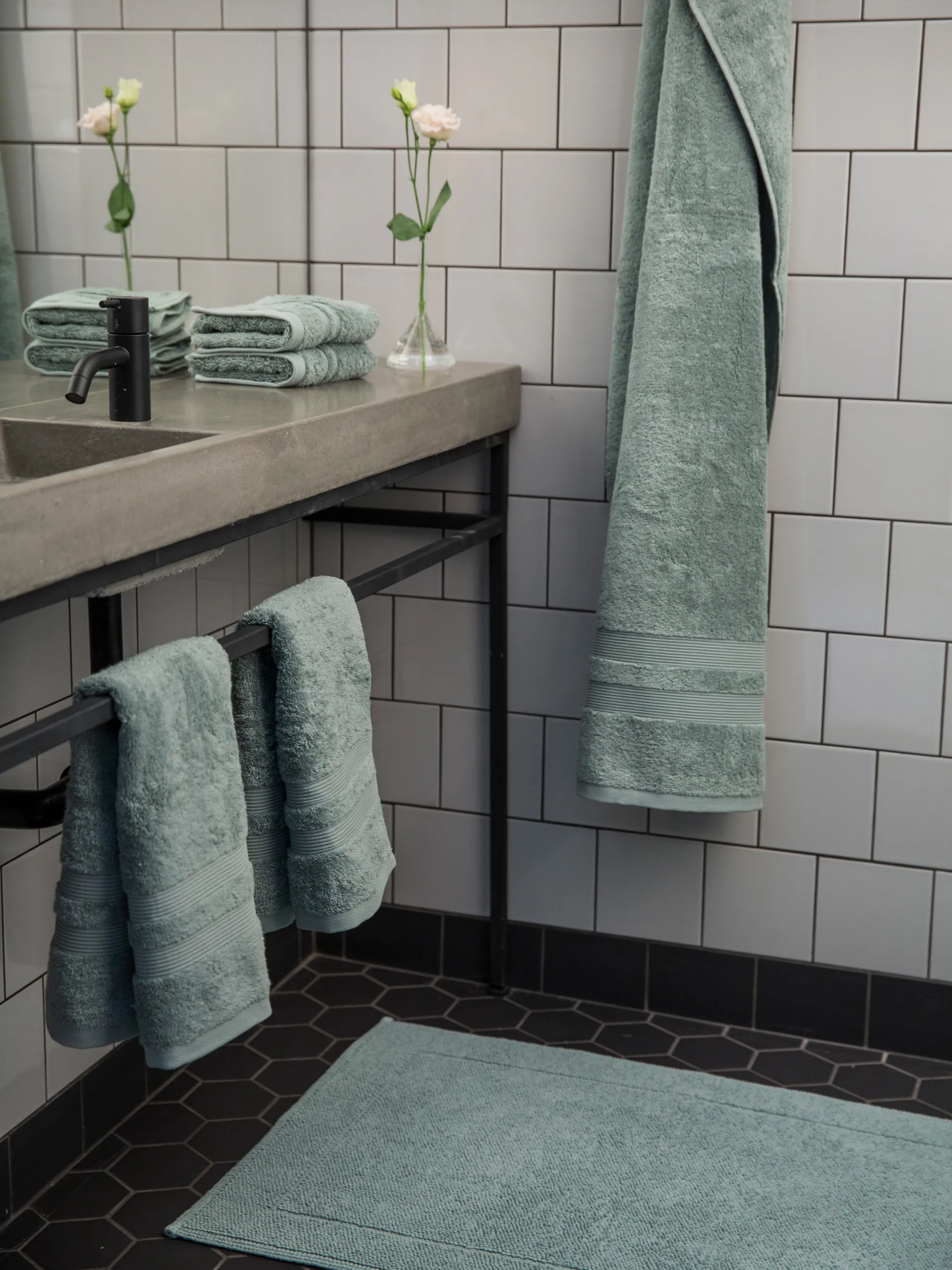 Portofino bathroom 地毯 , Grey green, 60x90 cm Mille Notti