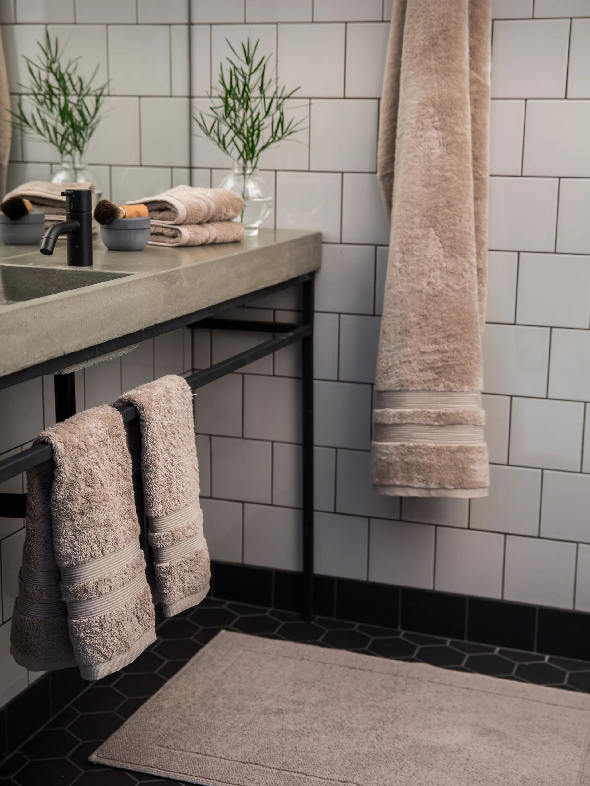 Portofino bathroom 地毯 , Light brown, 60x90 cm Mille Notti