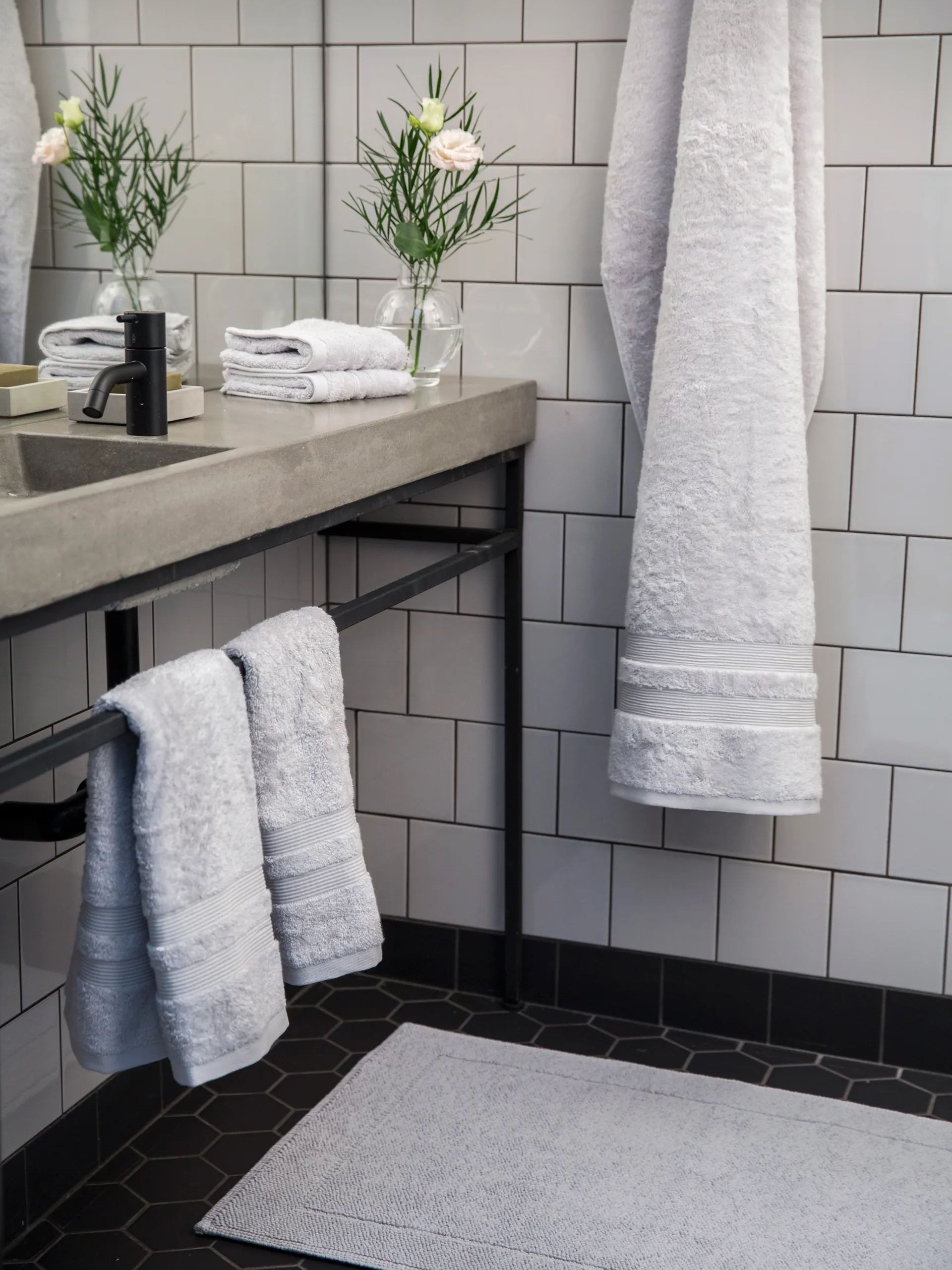 Portofino bathroom 地毯 , Light grey, 60x90 cm Mille Notti