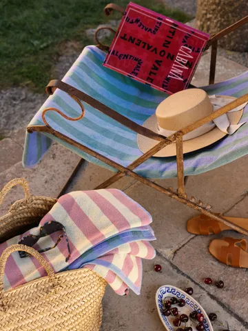 Positano beach 毛巾 100x180 cm - 浅蓝 - Mille Notti