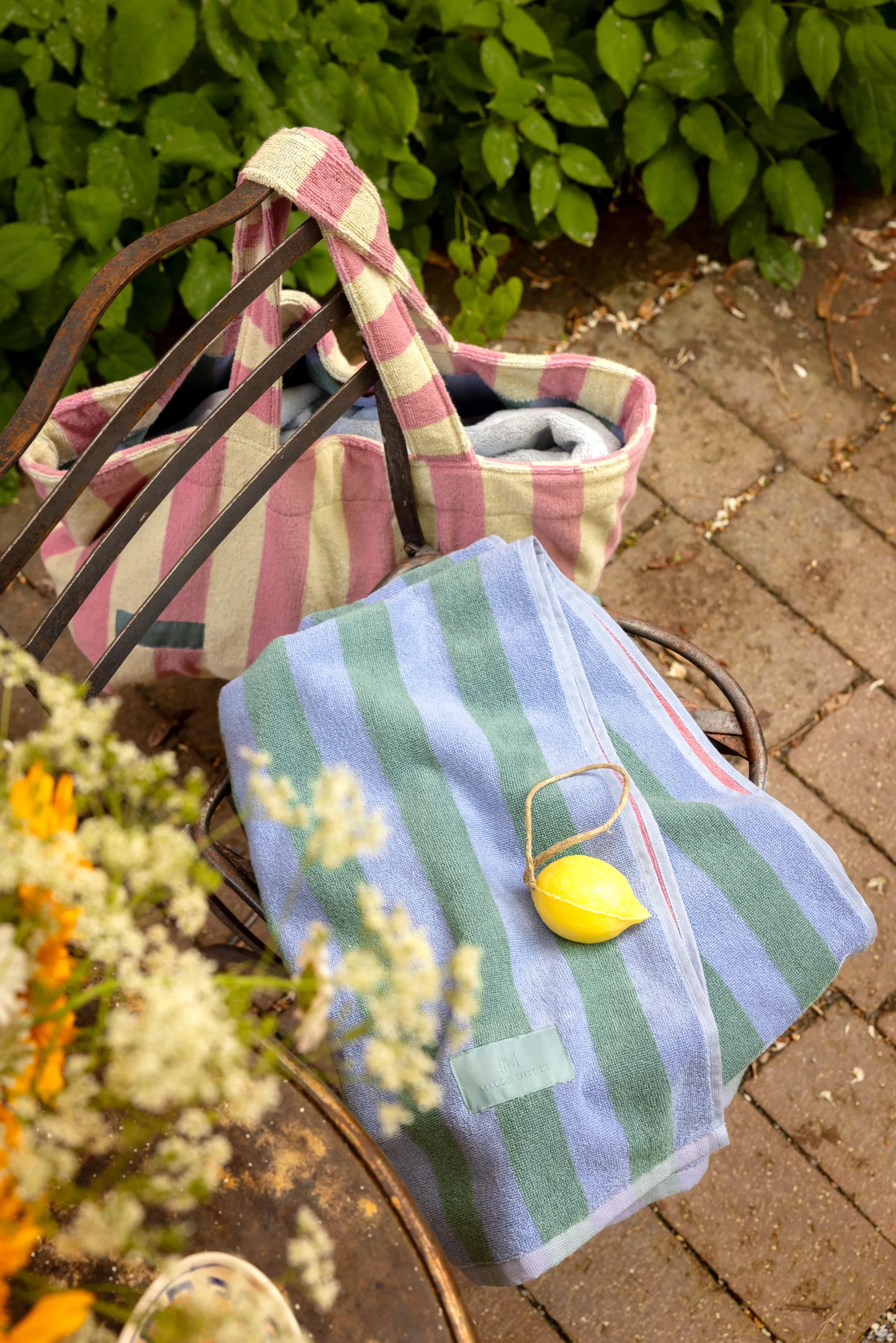 Positano beach 毛巾 100x180 cm, 浅蓝 Mille Notti