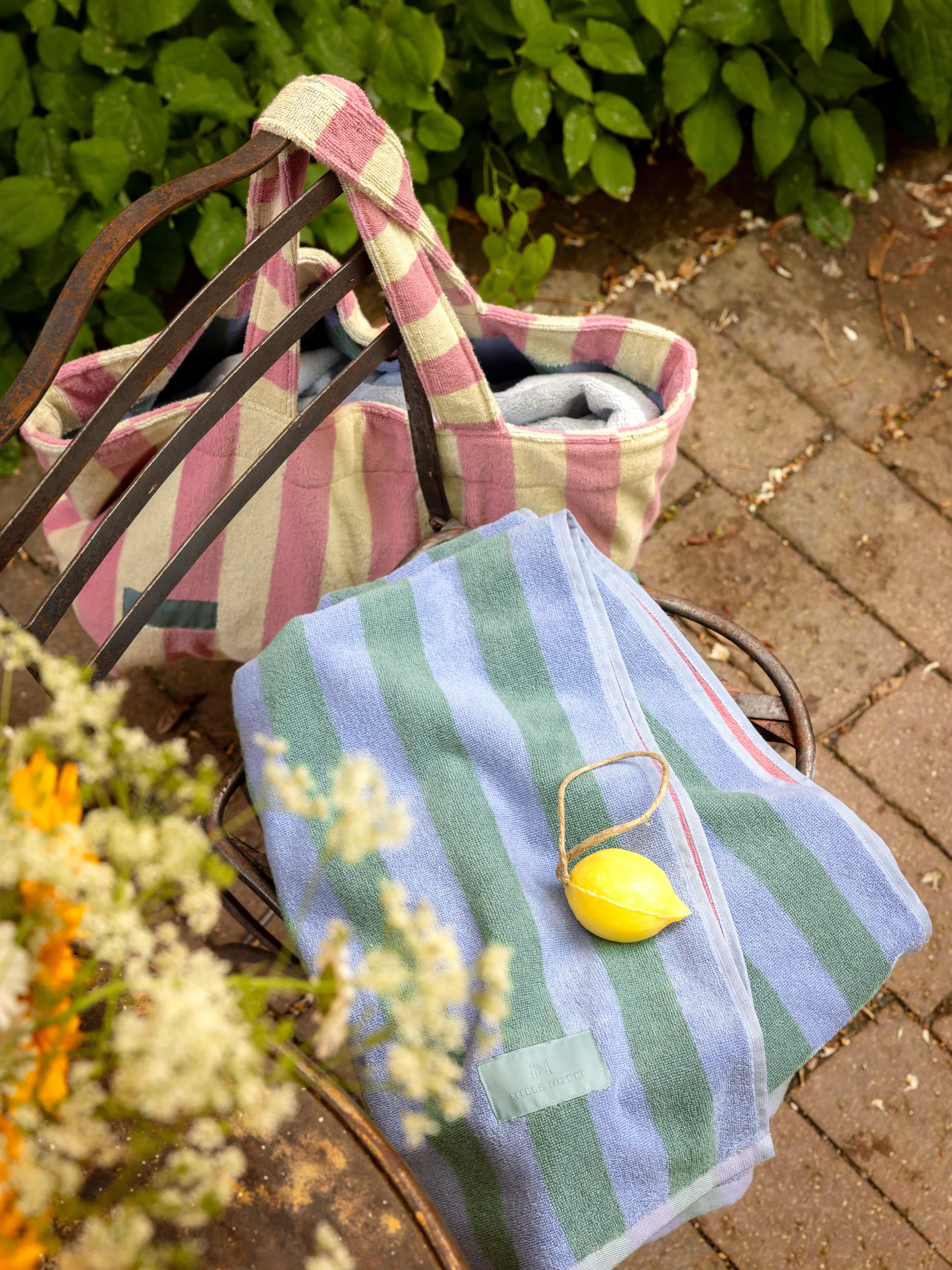 Positano beach 毛巾 100x180 cm, 浅蓝 Mille Notti