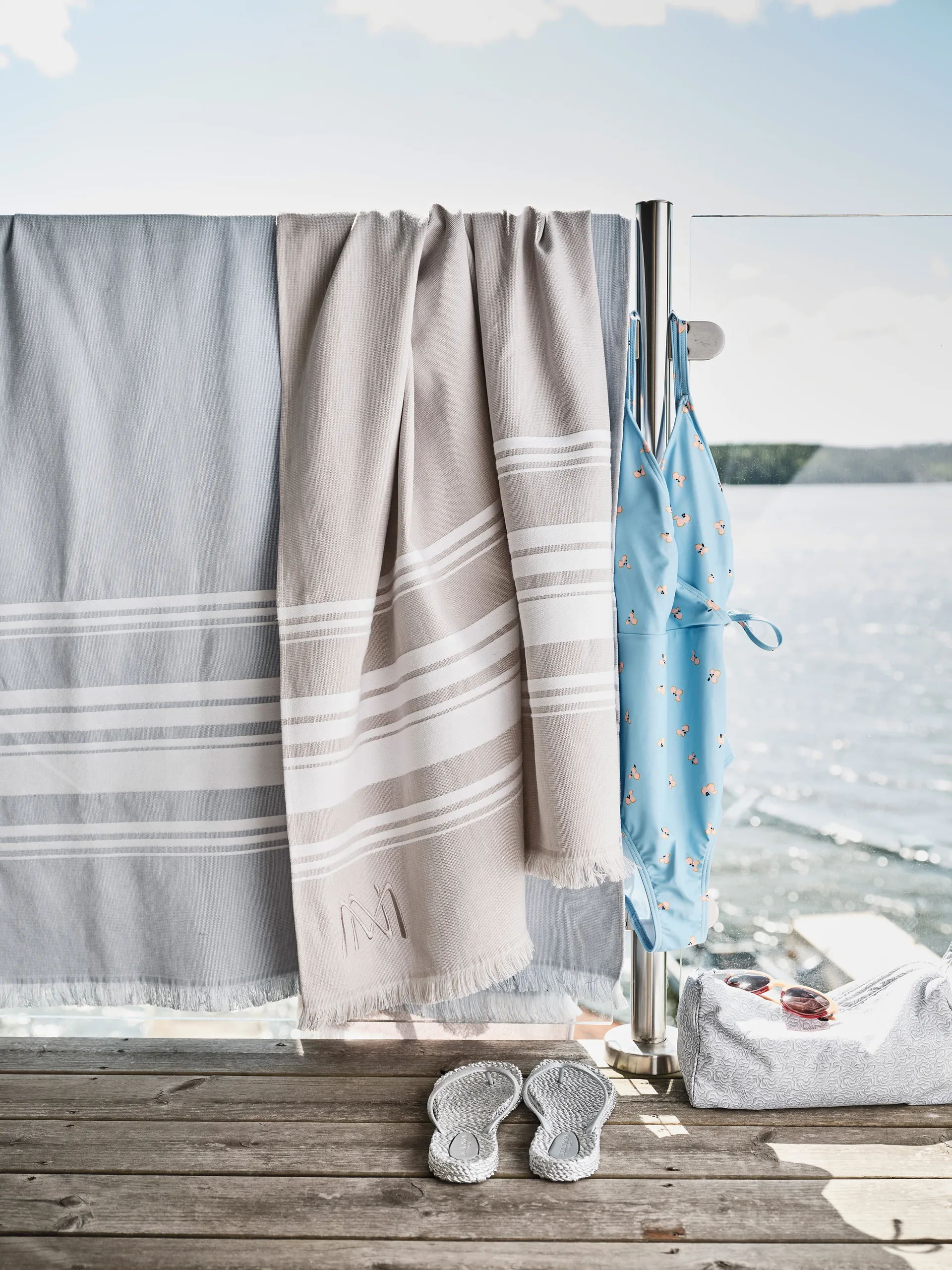 Rapallo beach towels EKO, Light blue, 100x180 cm Mille Notti