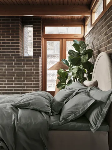 Satina plain 枕头套 - 绿色, 50x60 cm - Mille Notti