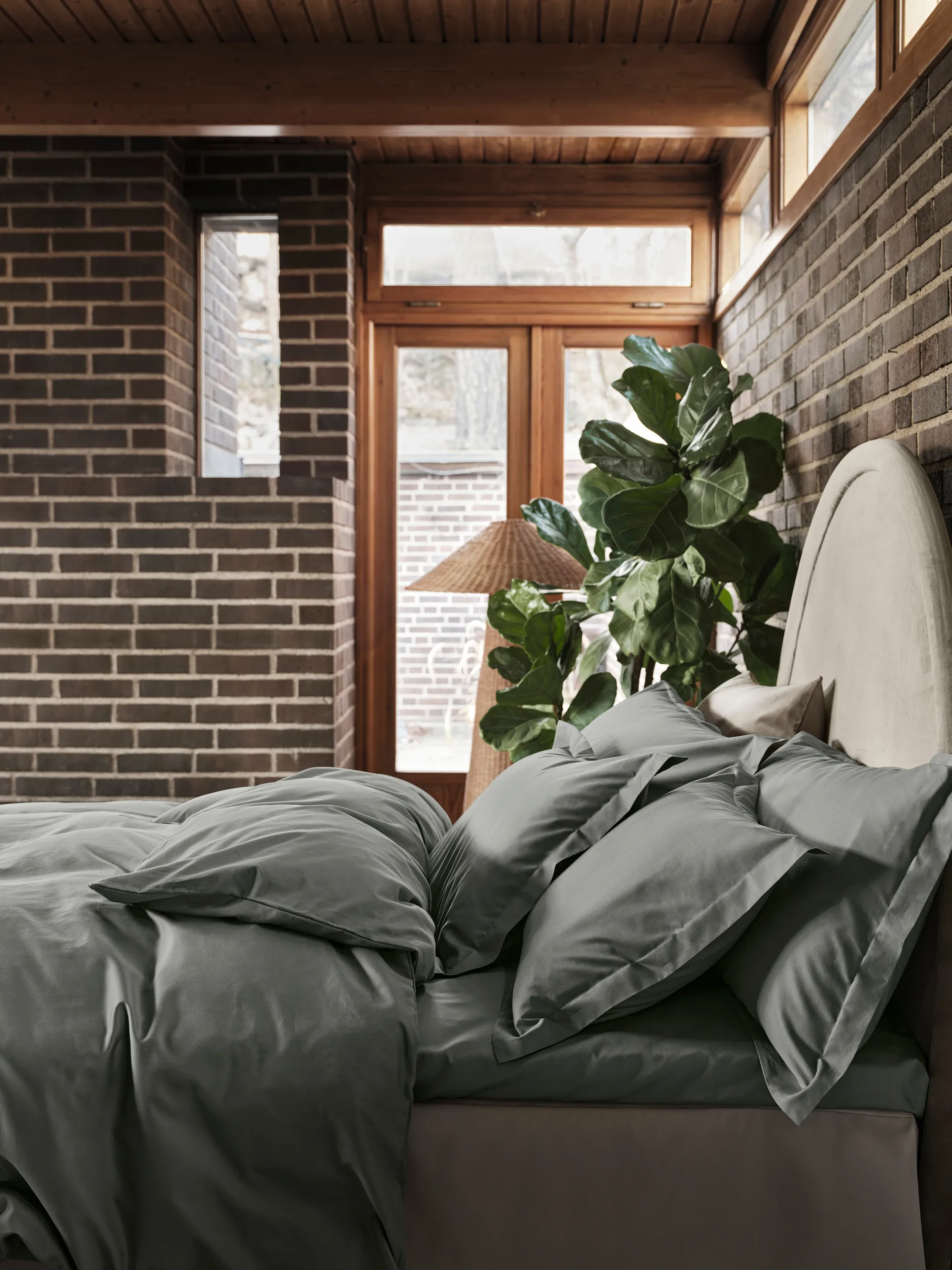 Satina plain 枕头套, 绿色, 50x90 cm Mille Notti