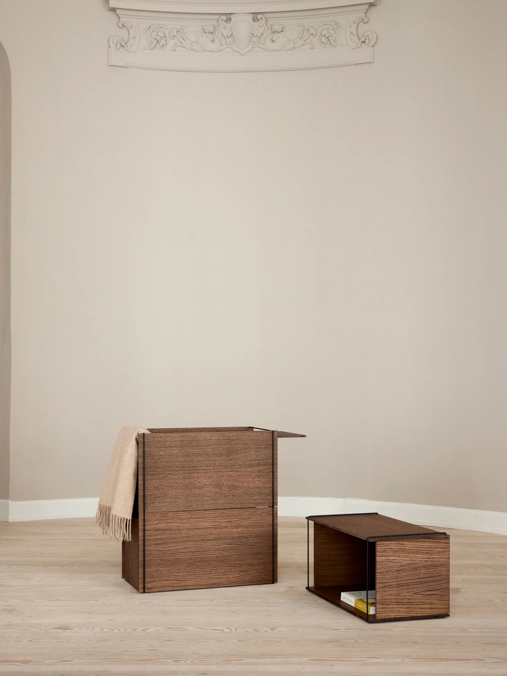 收纳盒盖子 28x60cm, 烟熏橡木 MOEBE