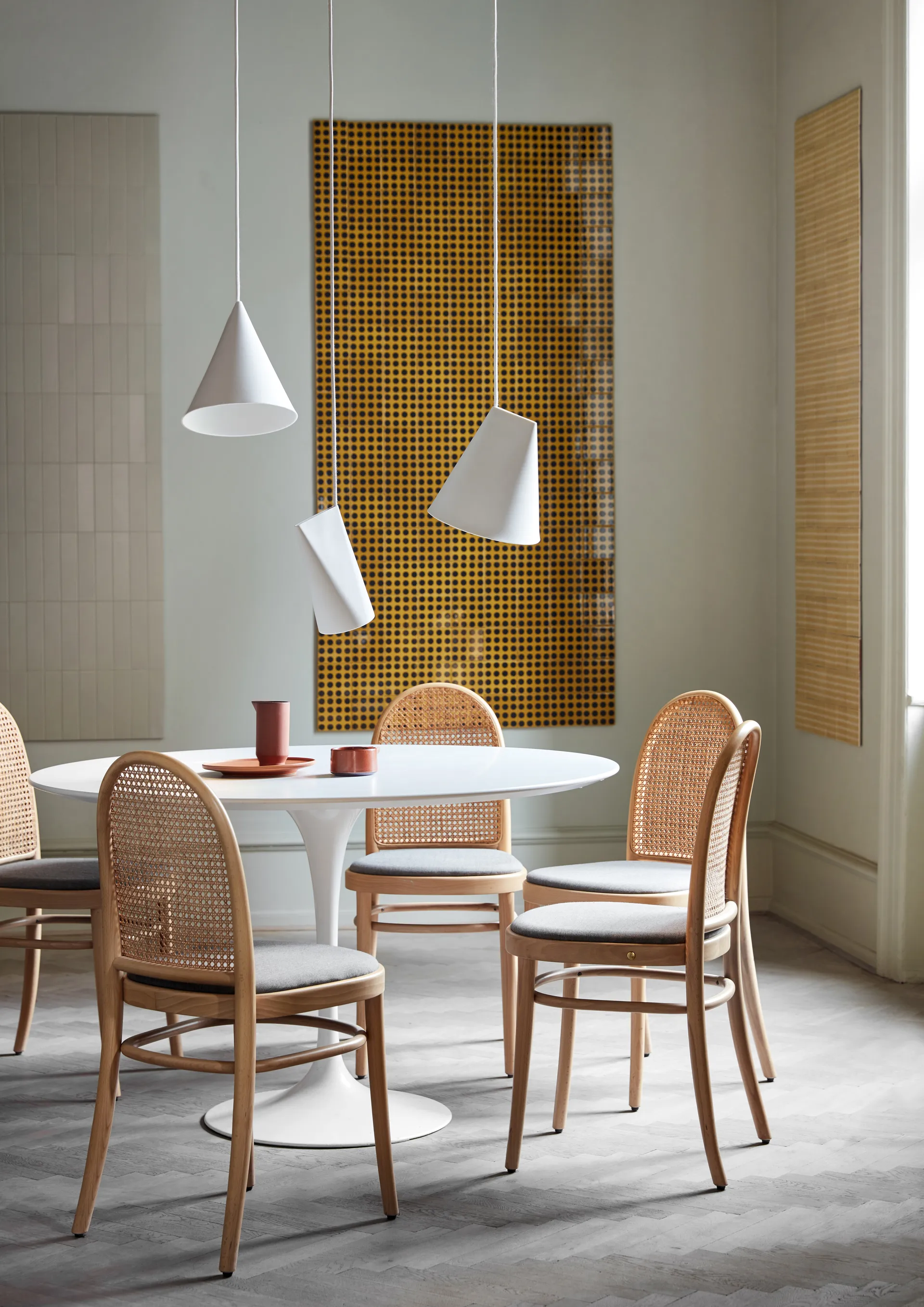 陶瓷挂坠吊灯 ceramic  23x23.5cm, 23x23.5cm_白色 MOEBE