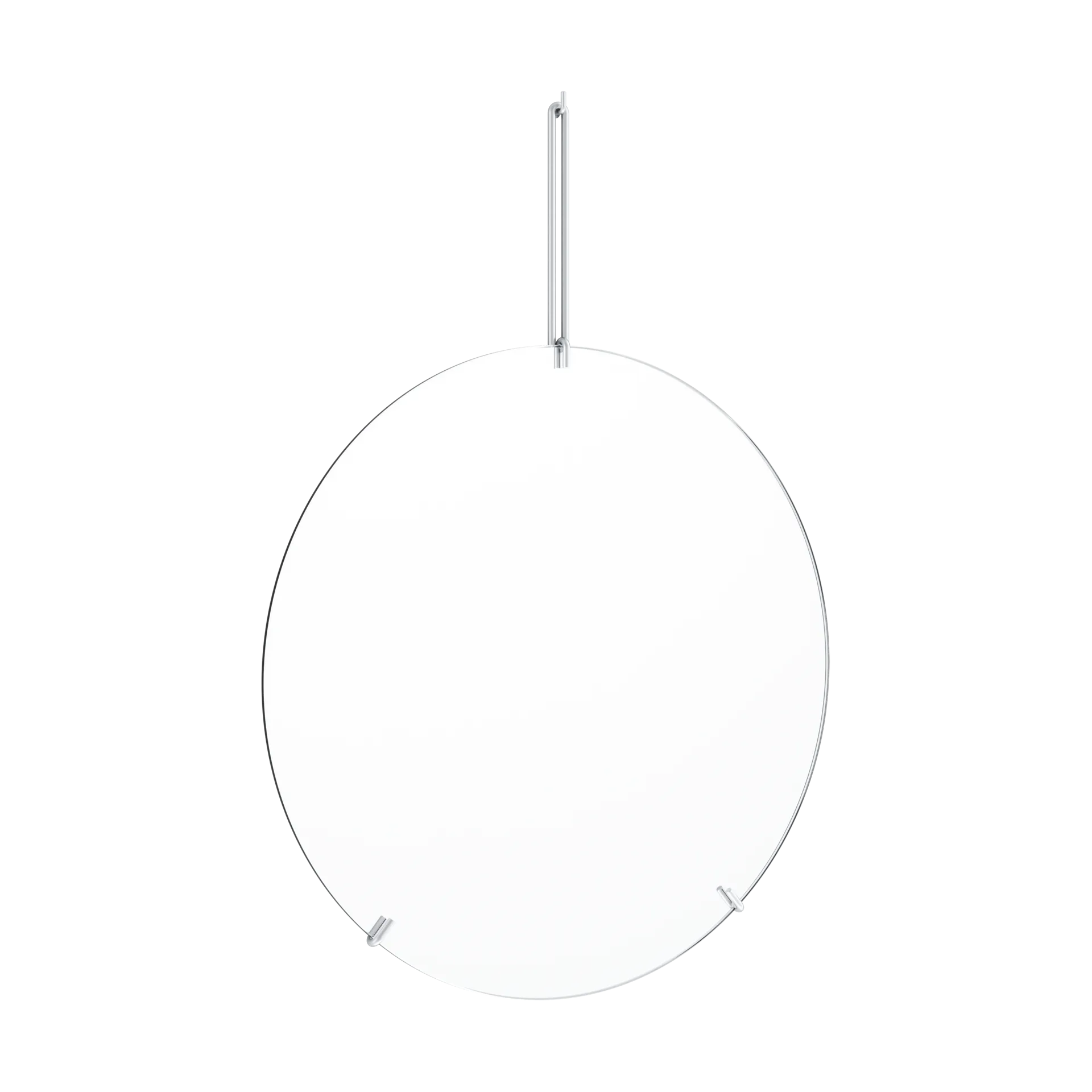 Moebe 挂墙镜 直径50cm, 不锈钢 MOEBE