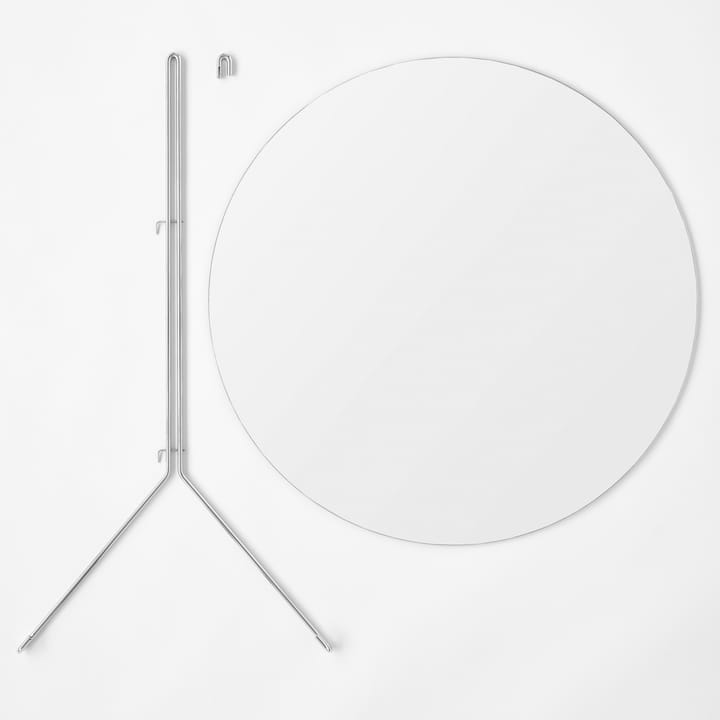 Moebe 墙面镜 Ø 70 cm, 镀铬色 MOEBE
