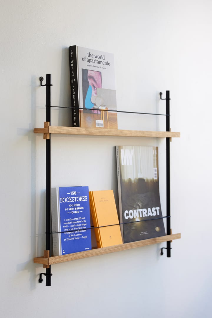 Moebe magazine rack, 自然木色-黑色 MOEBE