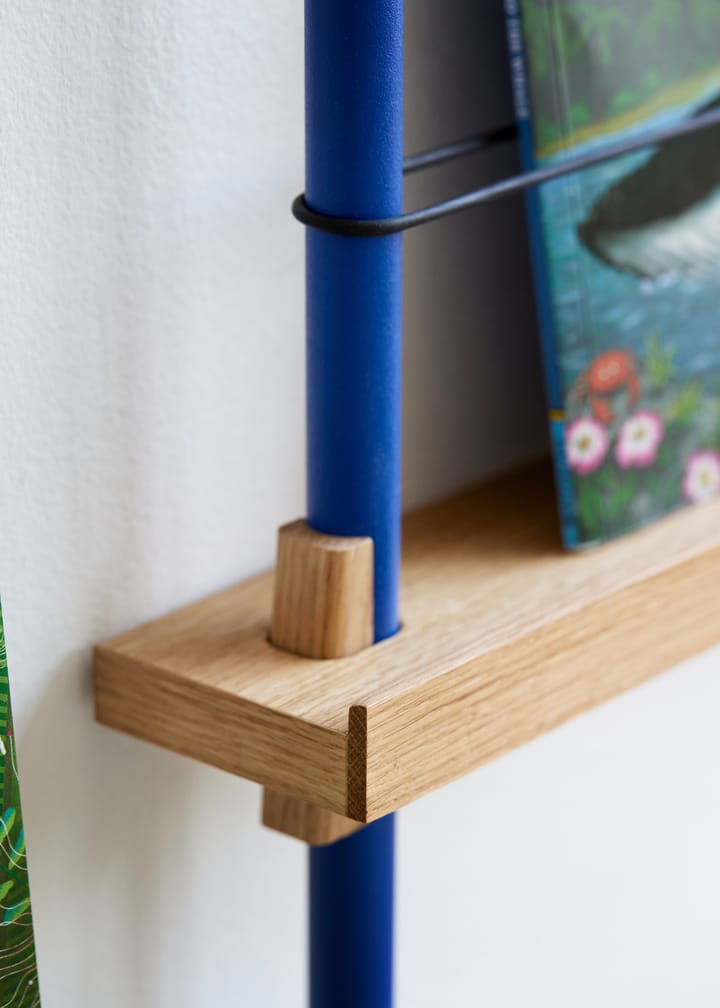 Moebe magazine rack, 自然木色-蓝色 MOEBE