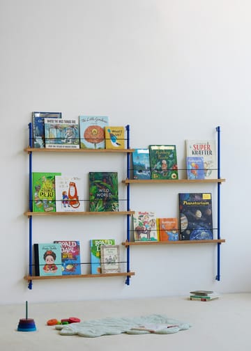 Moebe magazine rack - 自然木色-蓝色 - MOEBE