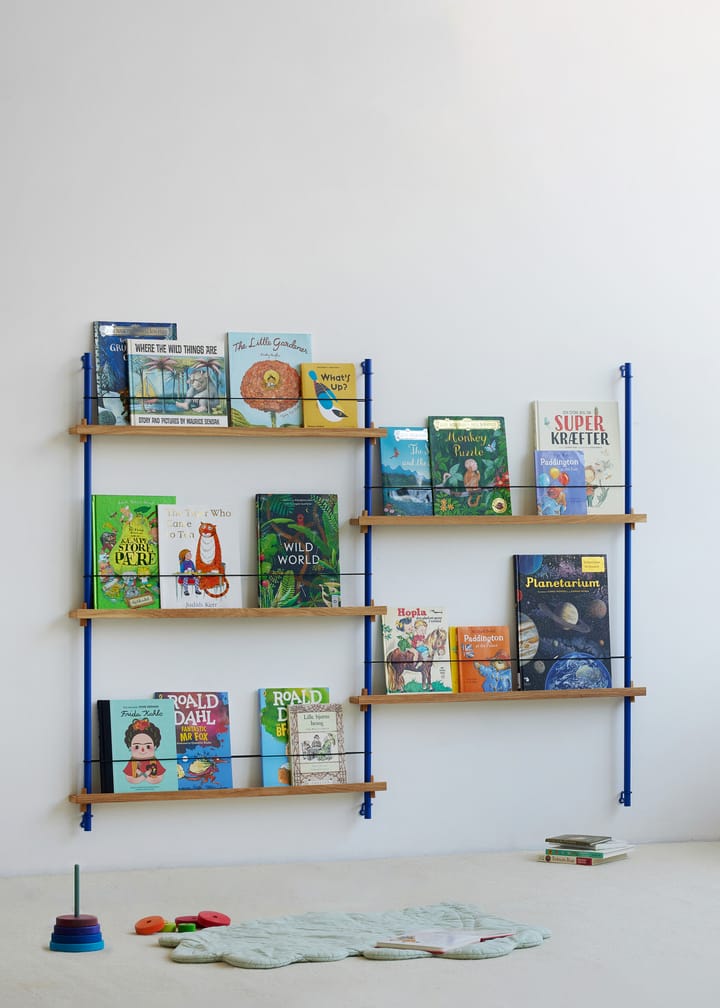 Moebe magazine rack, 自然木色-蓝色 MOEBE