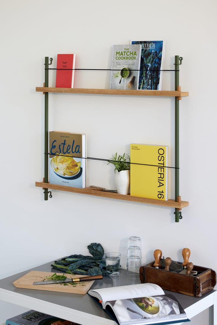 Moebe magazine rack, 自然木色-绿色 MOEBE
