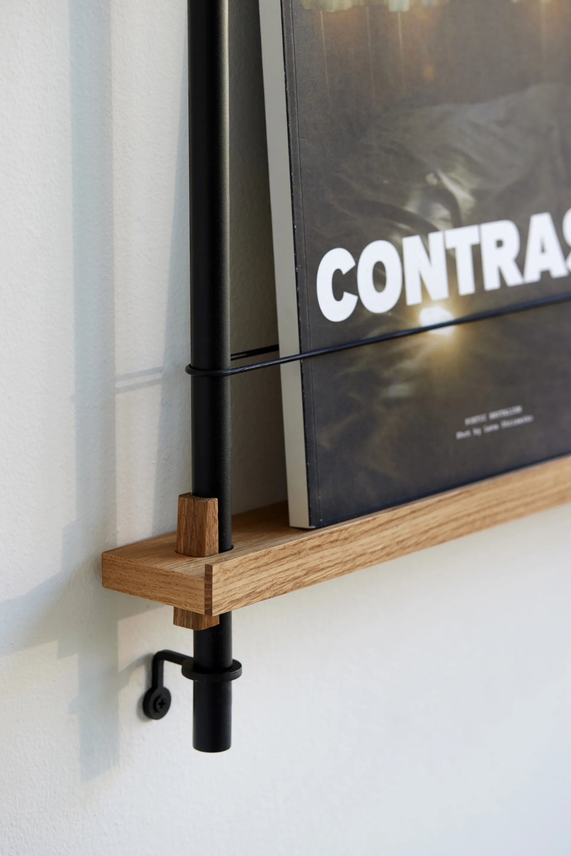 Moebe magazine rack, 自然木色-白色 MOEBE