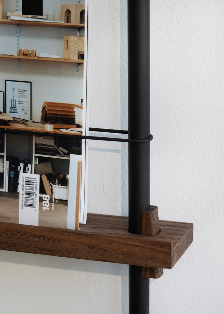 Moebe magazine rack, Smoked 自然木色-黑色 MOEBE