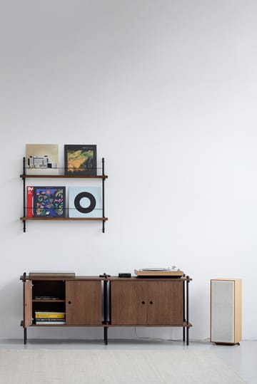 Moebe magazine rack - Smoked 自然木色-黑色 - MOEBE