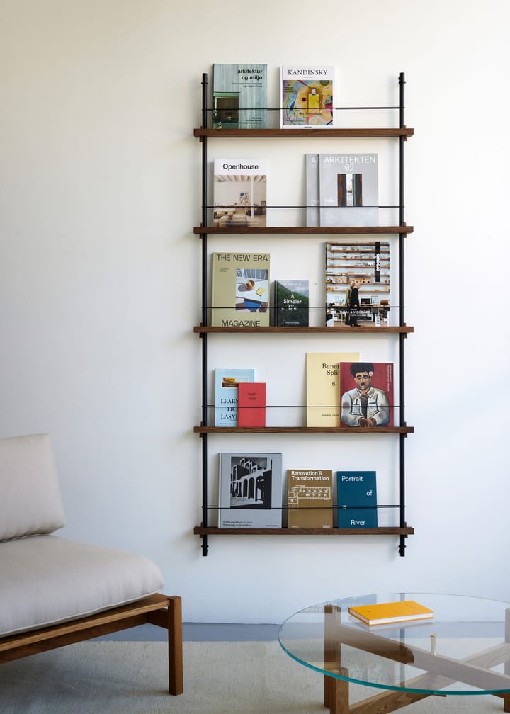 Moebe magazine rack, Smoked 自然木色-黑色 MOEBE