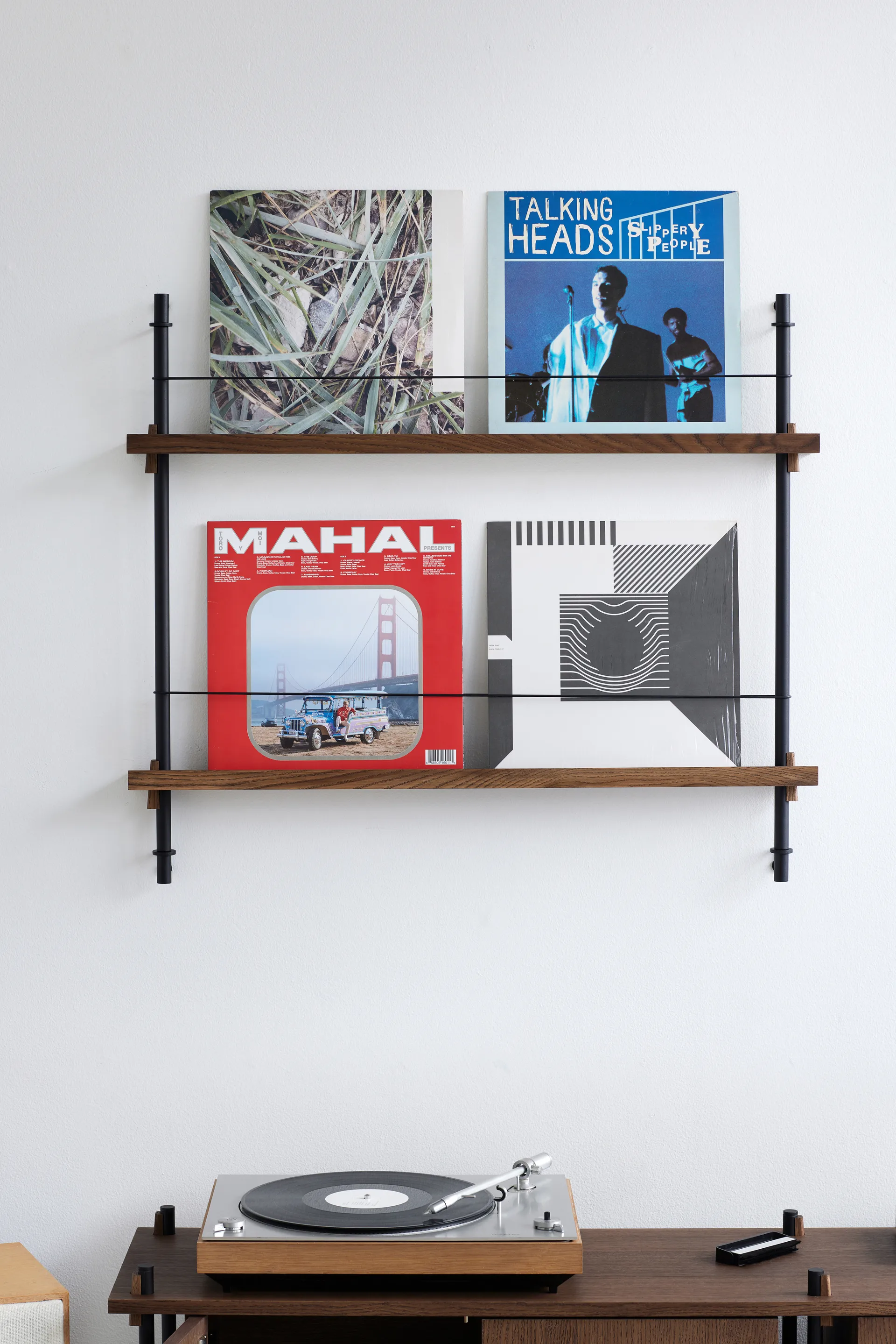 Moebe magazine rack, Smoked 自然木色-蓝色 MOEBE