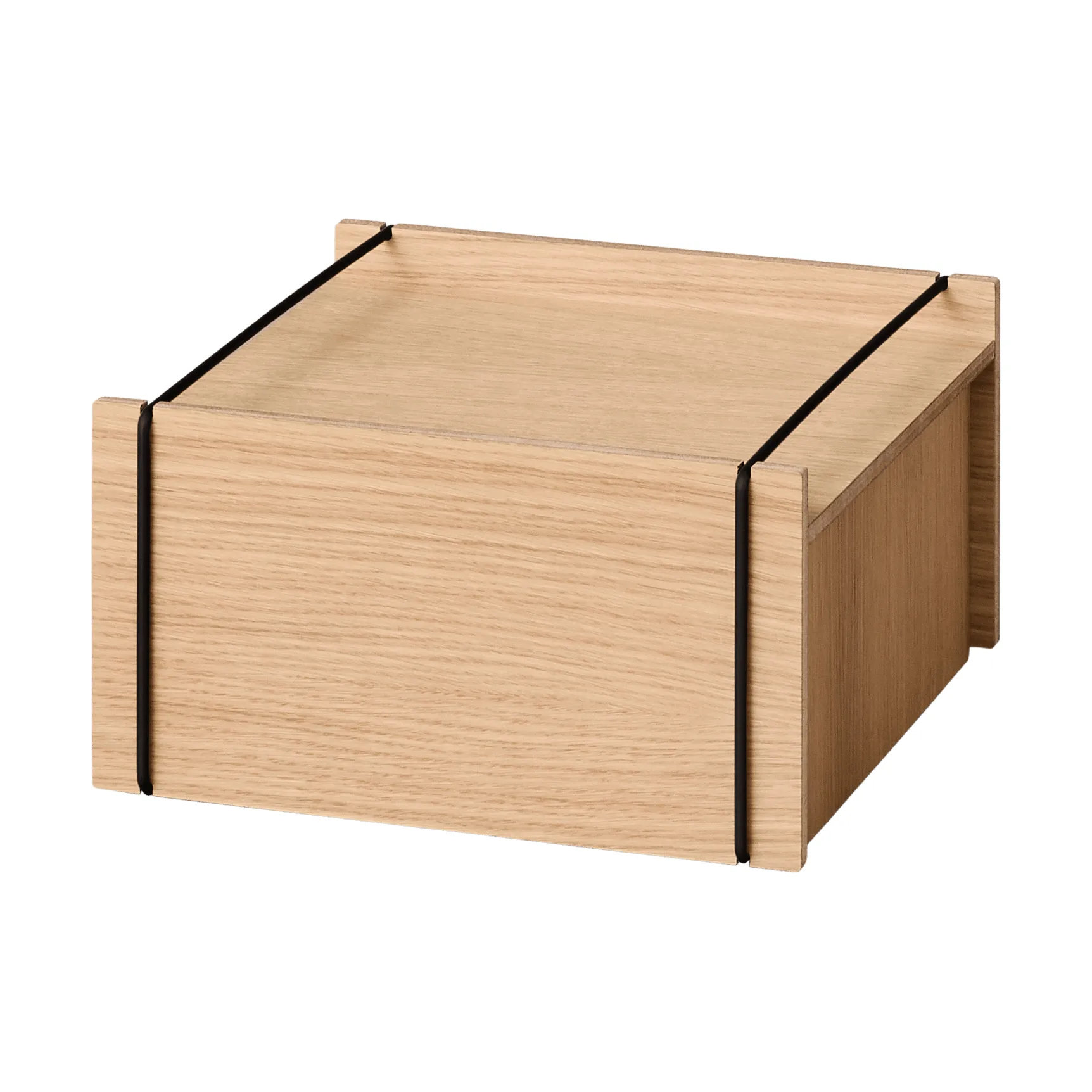 Moebe 收纳箱, 涂油橡木-黑色, small, 16,5x30x31 cm MOEBE