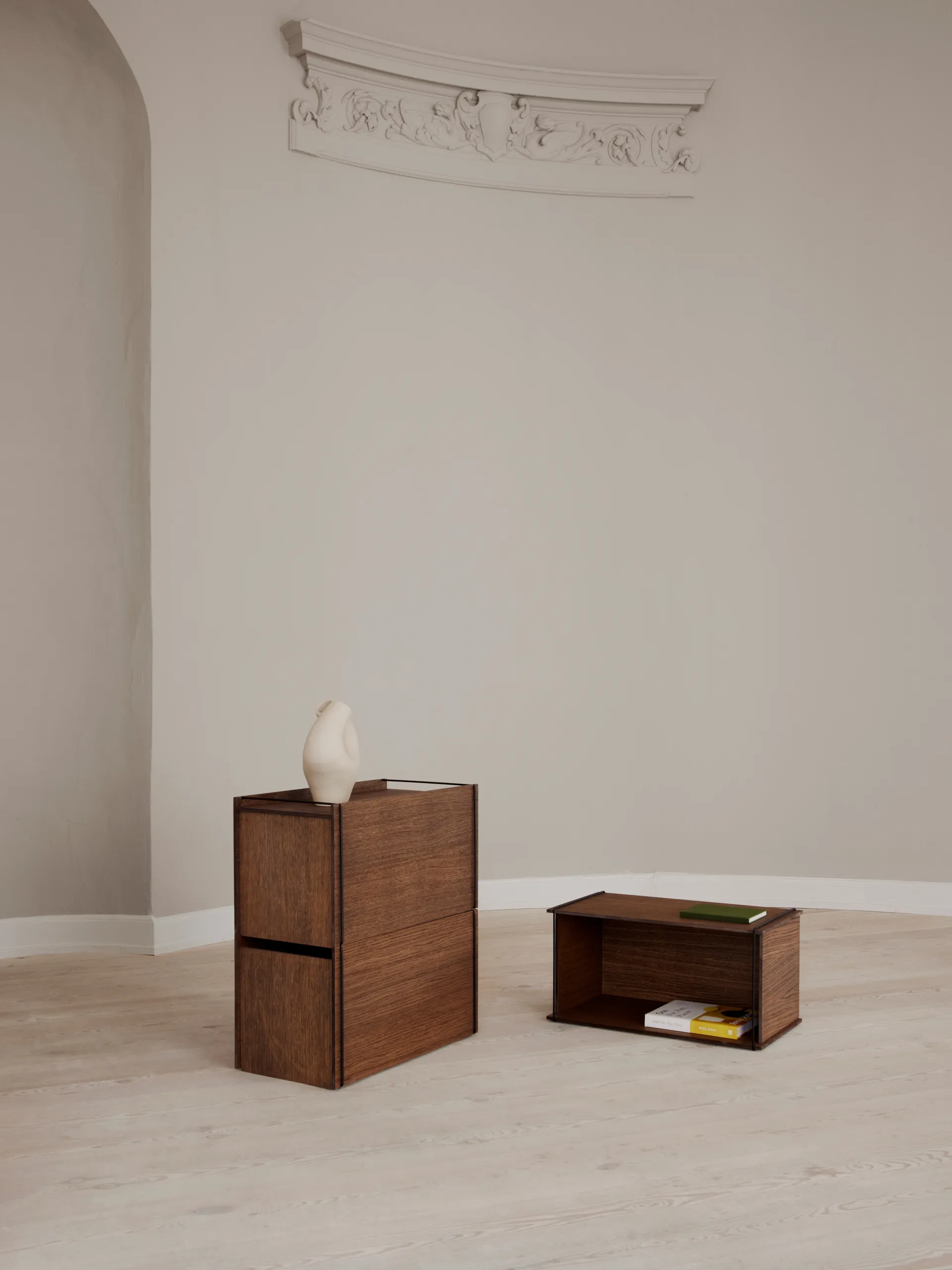 Moebe 储物箱, Smoked 自然木色-黑色 MOEBE