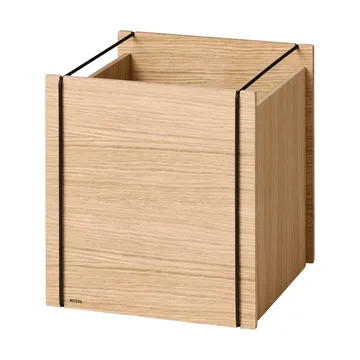 Moebe 收纳箱 - 涂油橡木-黑色, square, 33x30x31 cm - MOEBE