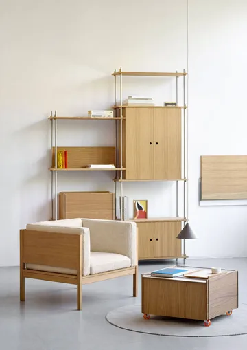 Moebe Storage Chest 储物茶几 - 涂油橡木-黑色, 60x61x38.2 cm - MOEBE