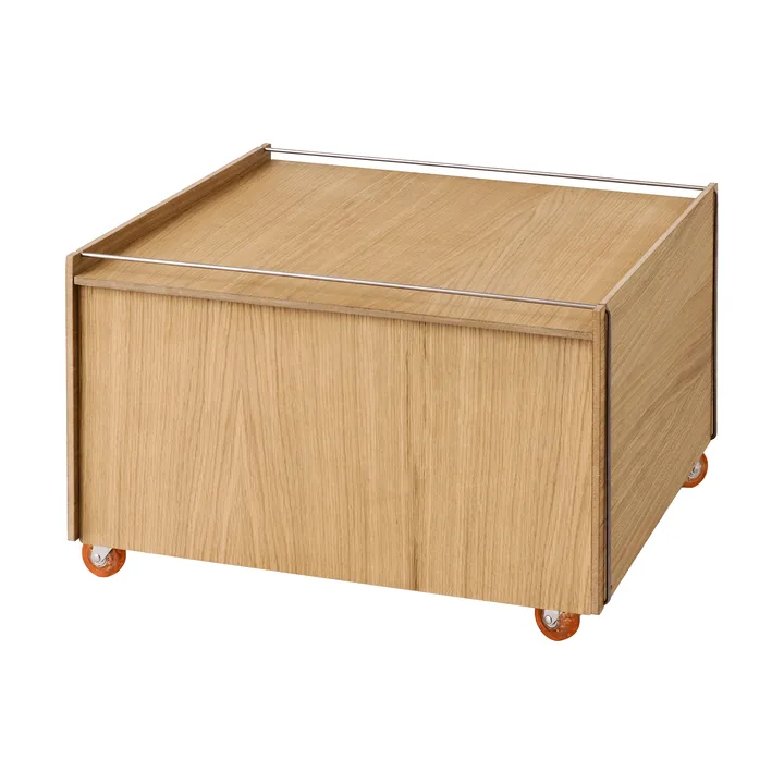 Moebe Storage Chest 储物茶几 - 涂油橡木-不锈钢，60x61x38.2 cm - MOEBE