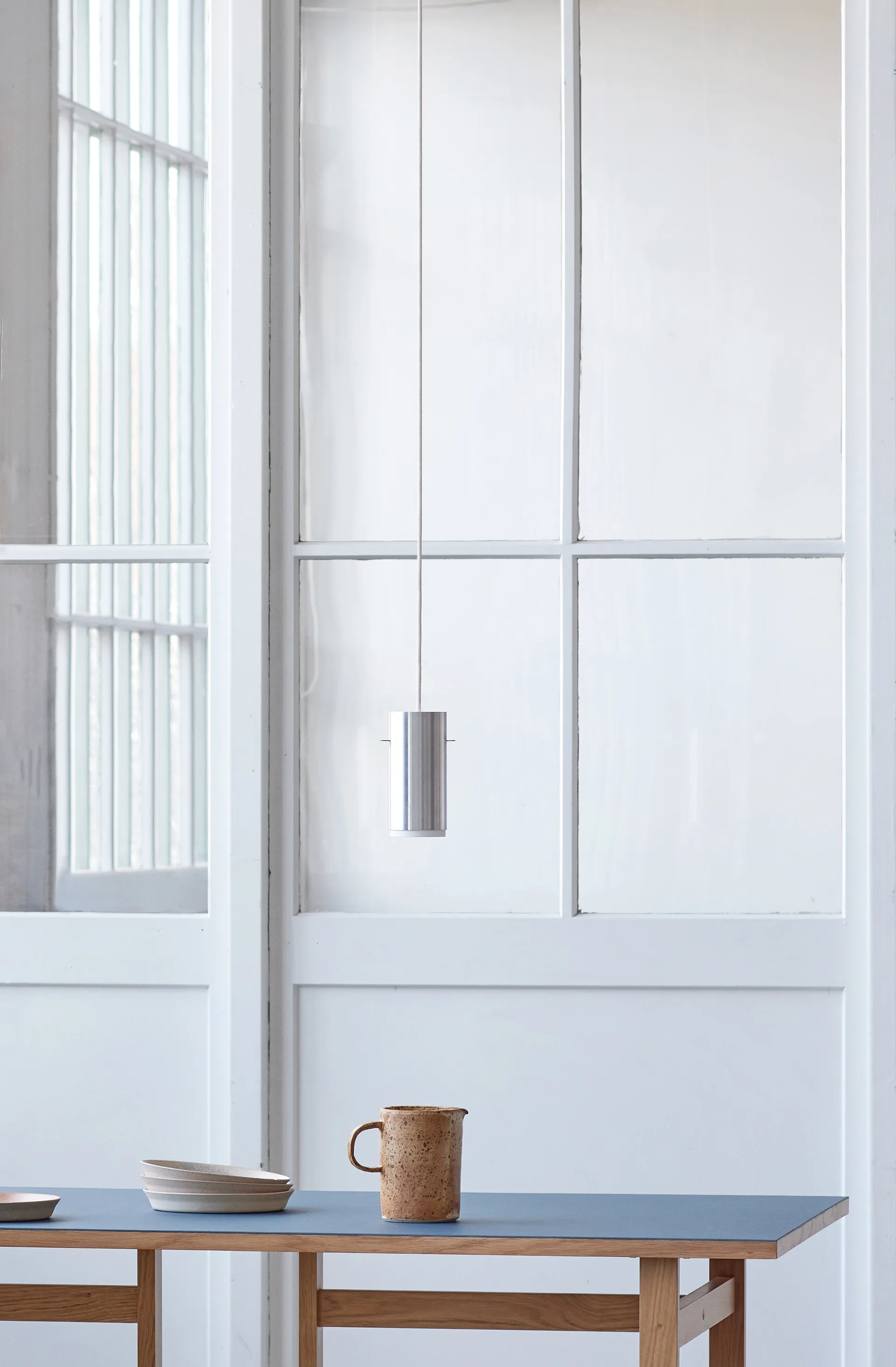 Moebe Tube系列 吊灯 小_8cm, Brushed aluminum MOEBE