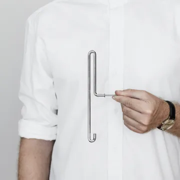 Moebe Wall hook large - Stainless steel - MOEBE